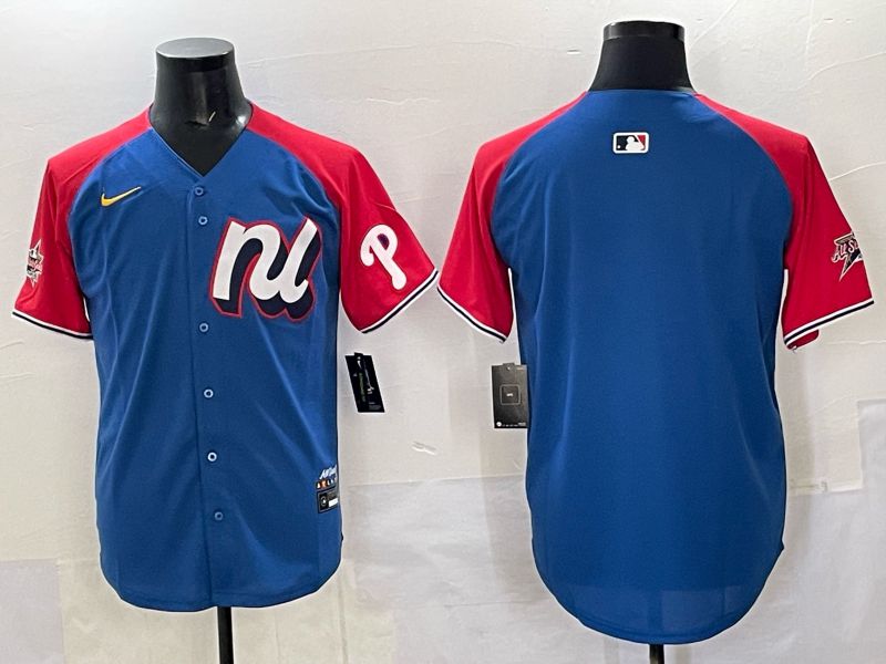 Men Philadelphia Phillies Blank Blue All star 2025 Nike MLB Jersey style 01->women mlb jersey->Women Jersey